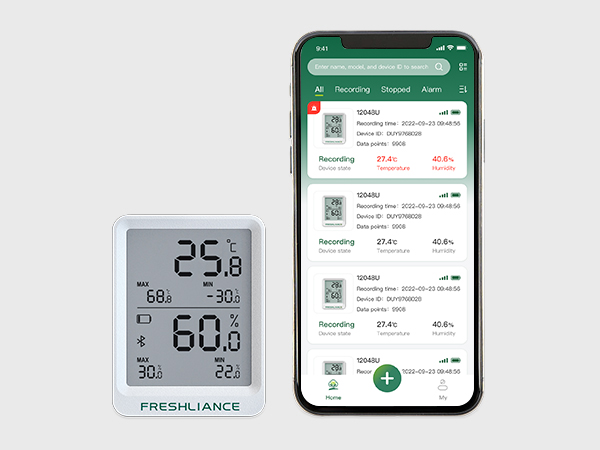 BlueTag TH20 HACCP Bluetooth Temperature and Humidity Data Logger