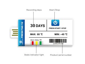 Temperature data tracker for seafood cold chain transportation