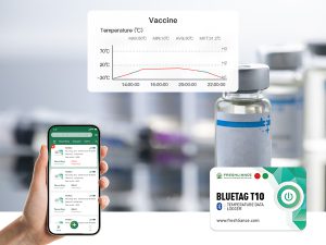 Insulin BLE temperature logger for viewing data on mobile phone