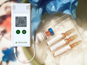 temperature data logger recorder with the probe for vaccines