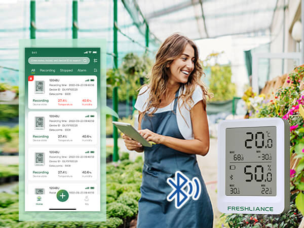 Ble temperature humidity data logger is used for greenhouse monitoring