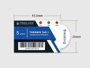 Protein temperature indicator with high and low temperature alarm