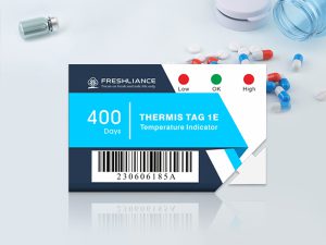 Temperature indicator for blood manufacturer