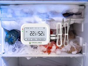 Can a wireless temperature recorder be used in a freezer