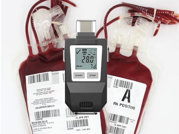 Ultra-low temperature data recorder for blood product storage